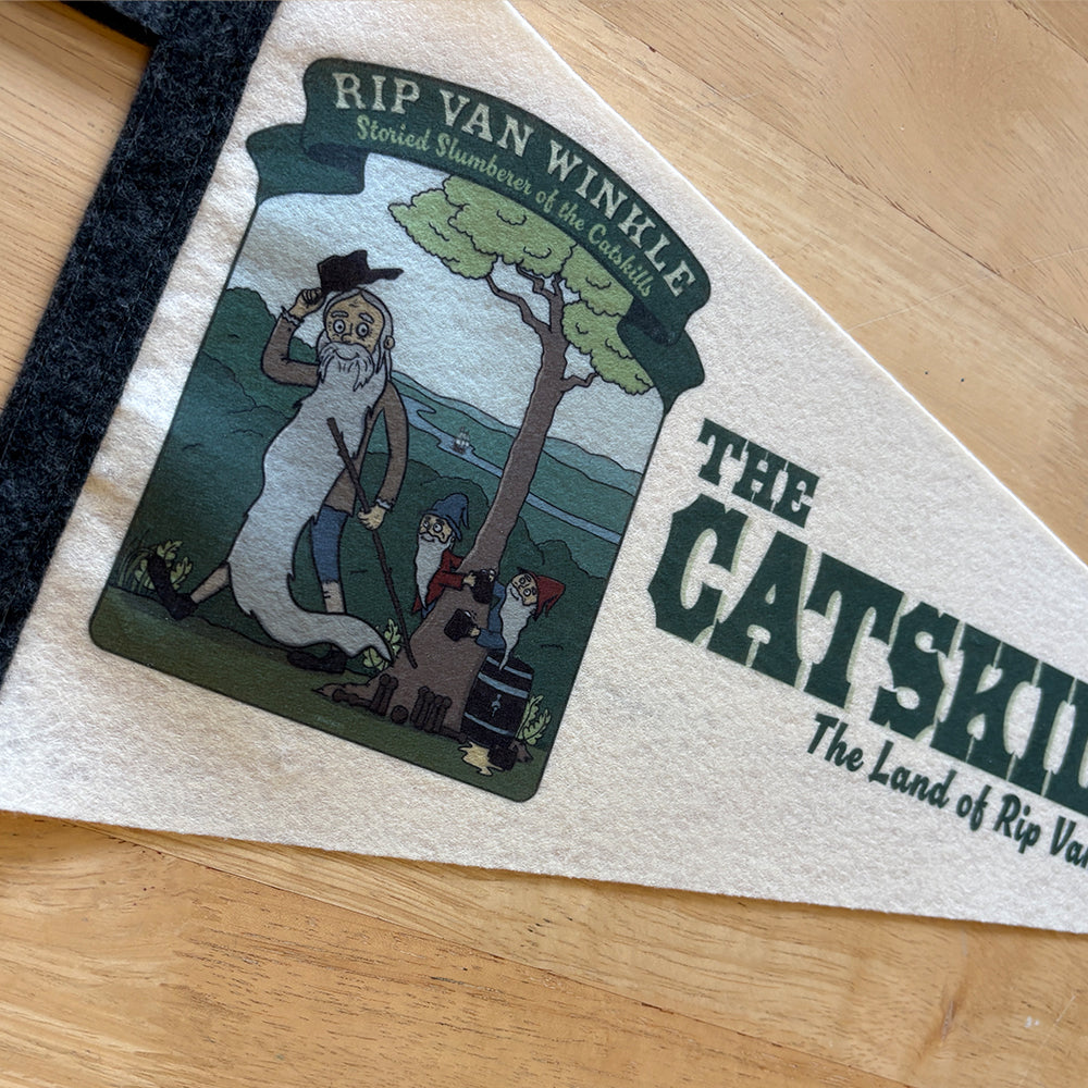 Catskill Mountains Pennant Featuring The Legend of Rip Van Winkle