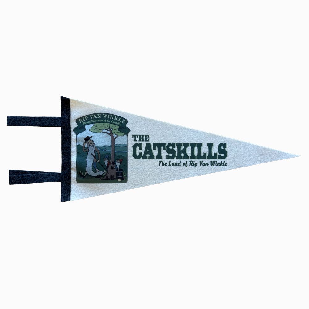 Catskill Mountains Pennant Featuring The Legend of Rip Van Winkle