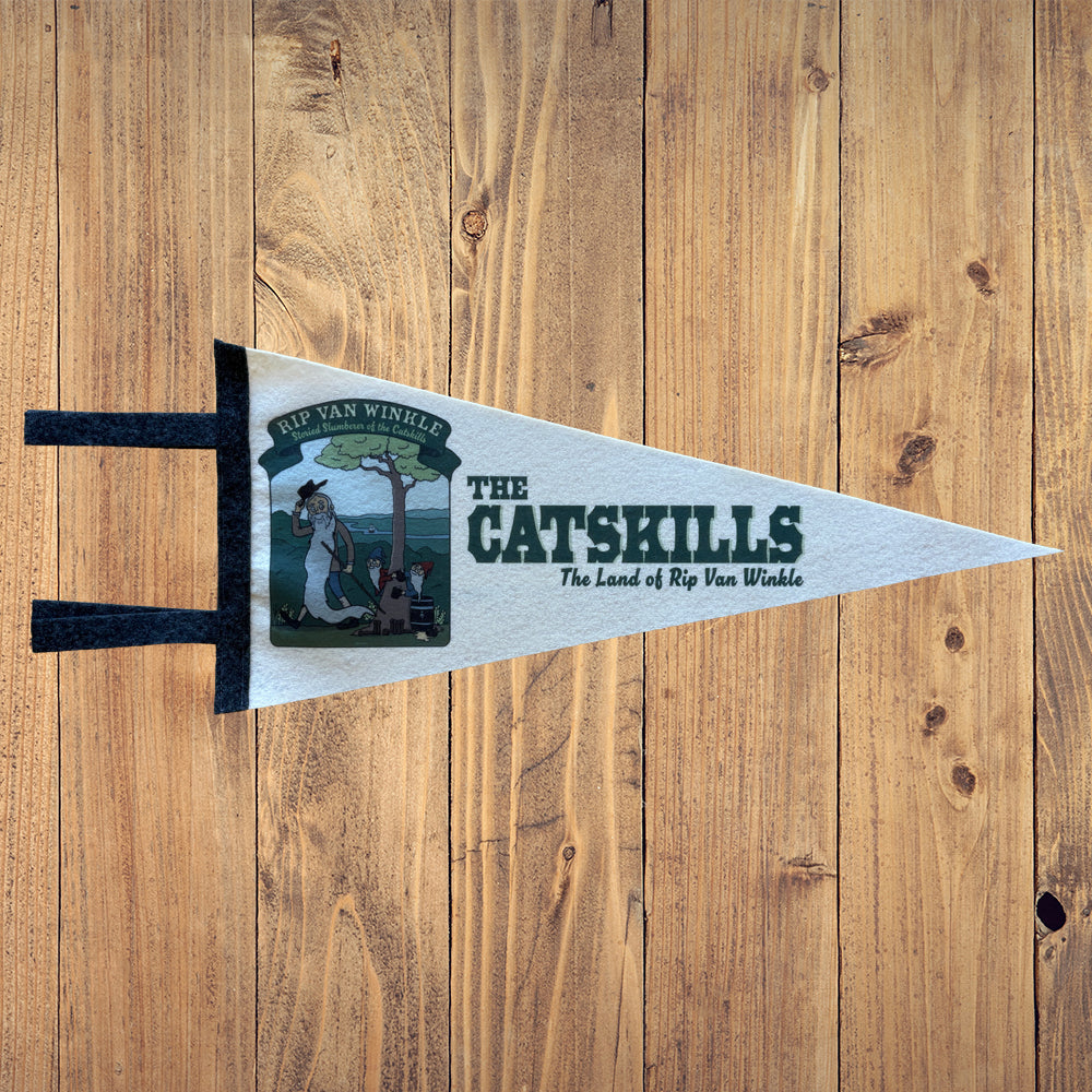 Catskill Mountains Pennant Featuring The Legend of Rip Van Winkle