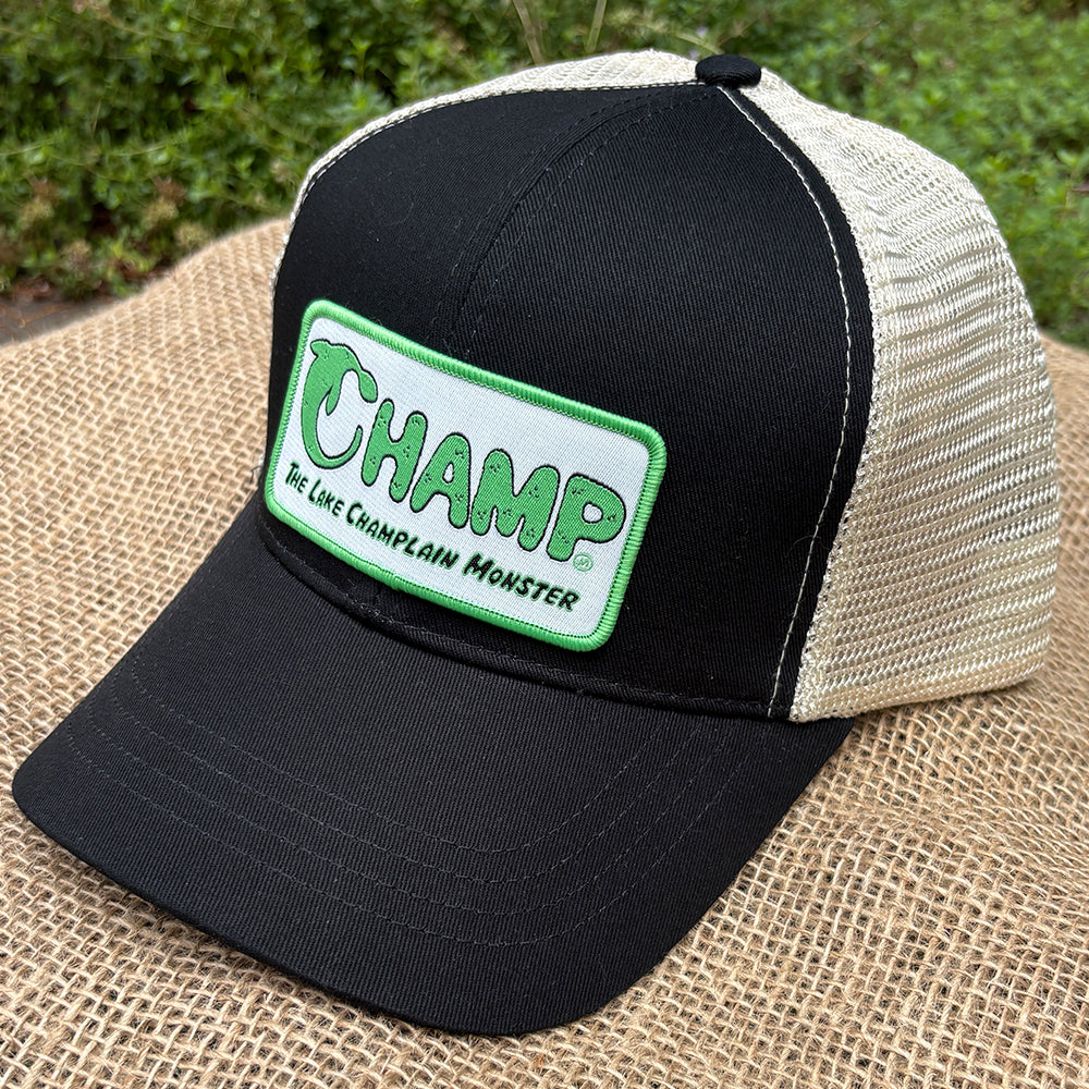 Champ Lake Champlain Monster Trucker Hat - Cryptid Gift Idea