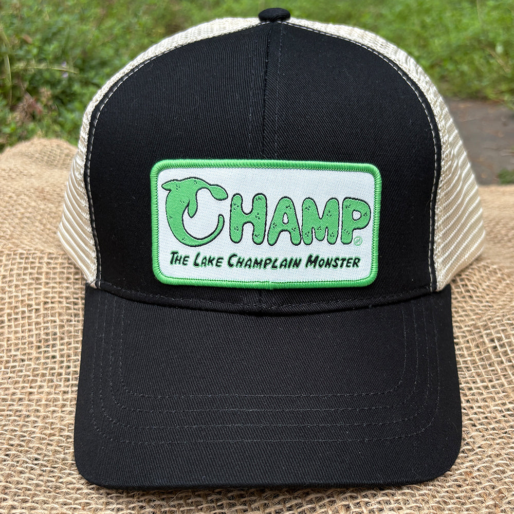 Champ Lake Champlain Monster Trucker Hat - Cryptid Gift Idea