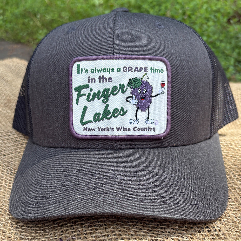Finger Lakes Wine Themed Trucker Hat - Finger Lakes Baseball Cap