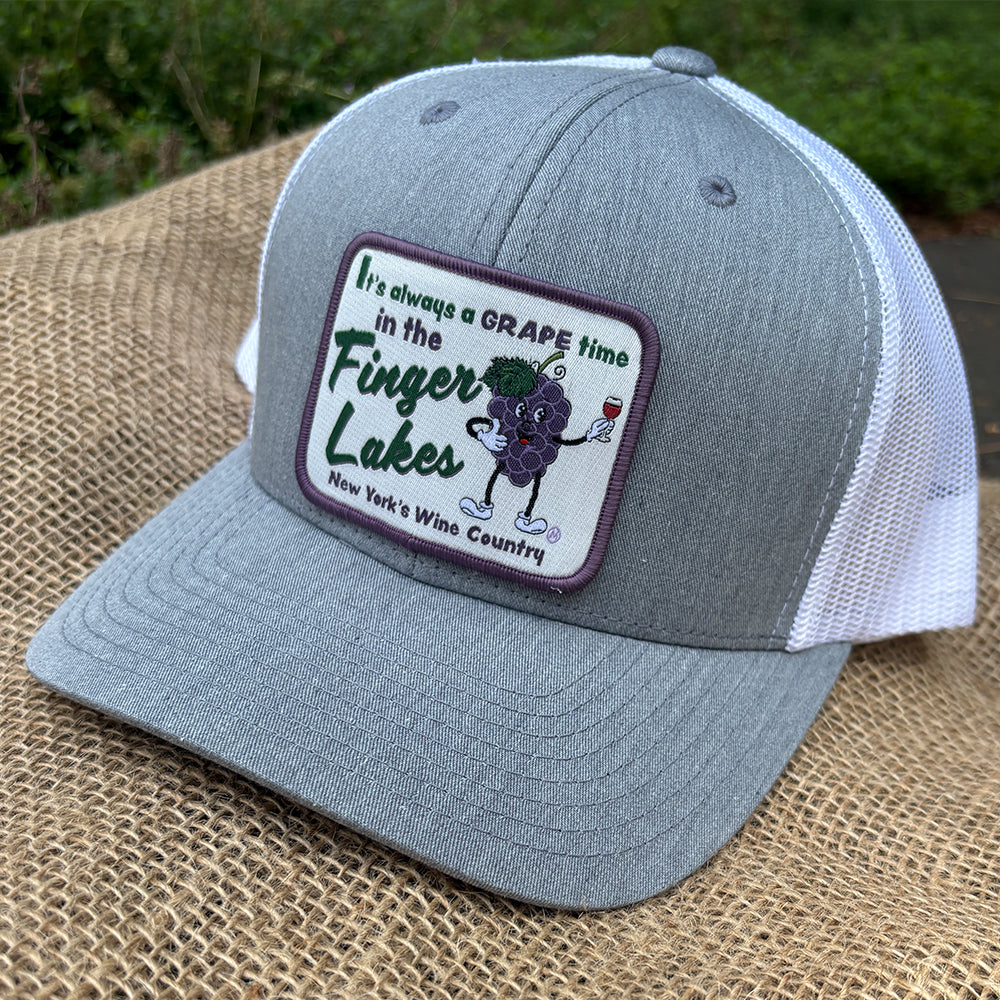 Finger Lakes Wine Themed Trucker Hat - Finger Lakes Baseball Cap