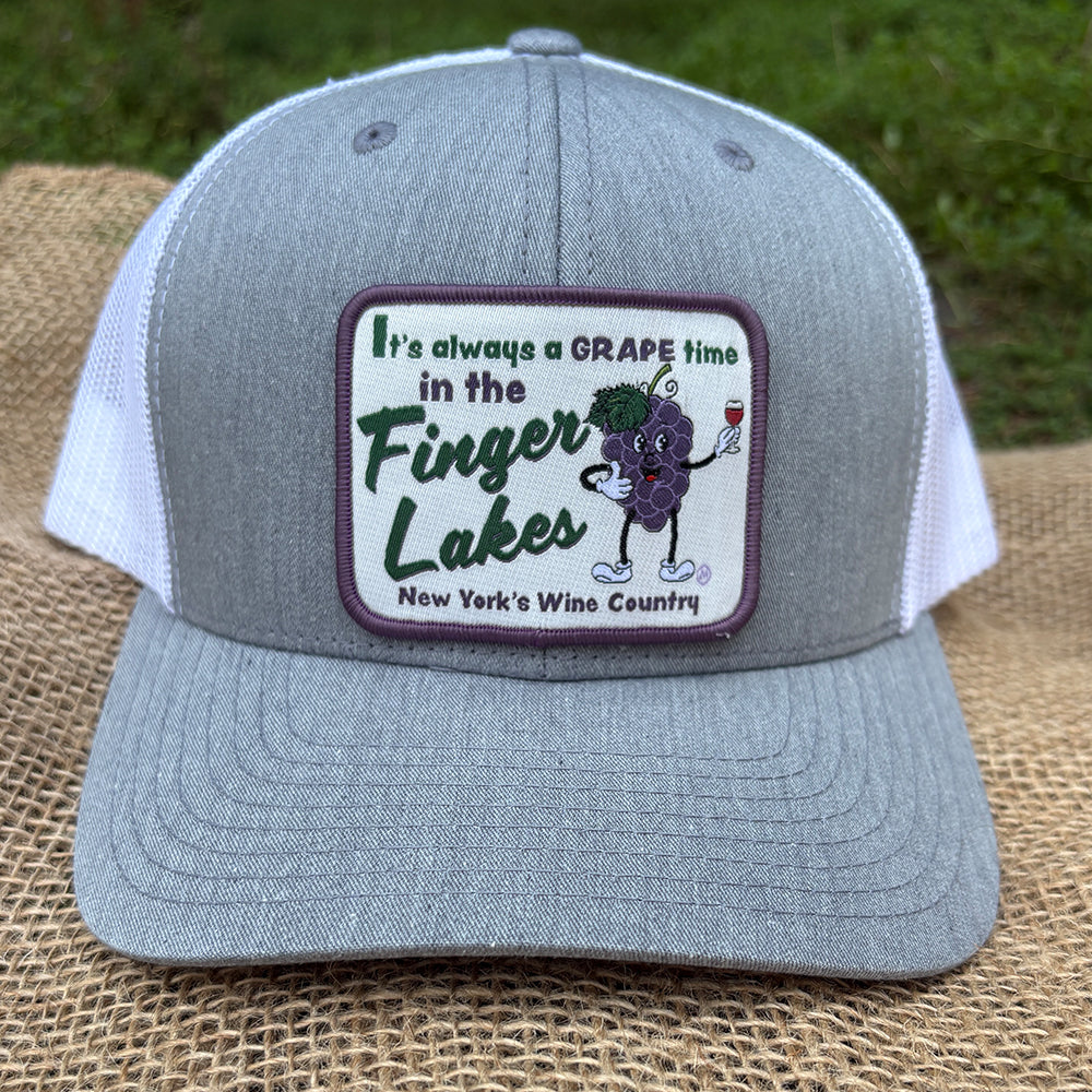 Finger Lakes Wine Themed Trucker Hat - Finger Lakes Baseball Cap