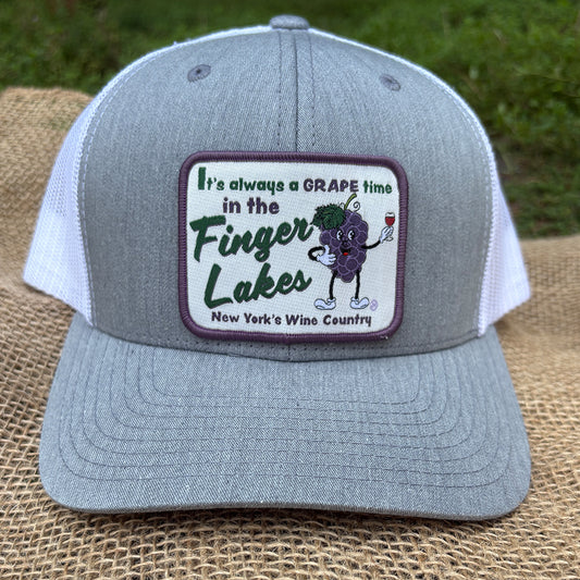 Finger Lakes Wine Themed Trucker Hat - Finger Lakes Baseball Cap