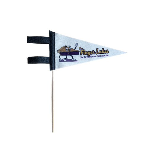 Finger Lakes Grape Pie Themed Mini-Pennant - Fun Finger Lakes Souvenir and Gift