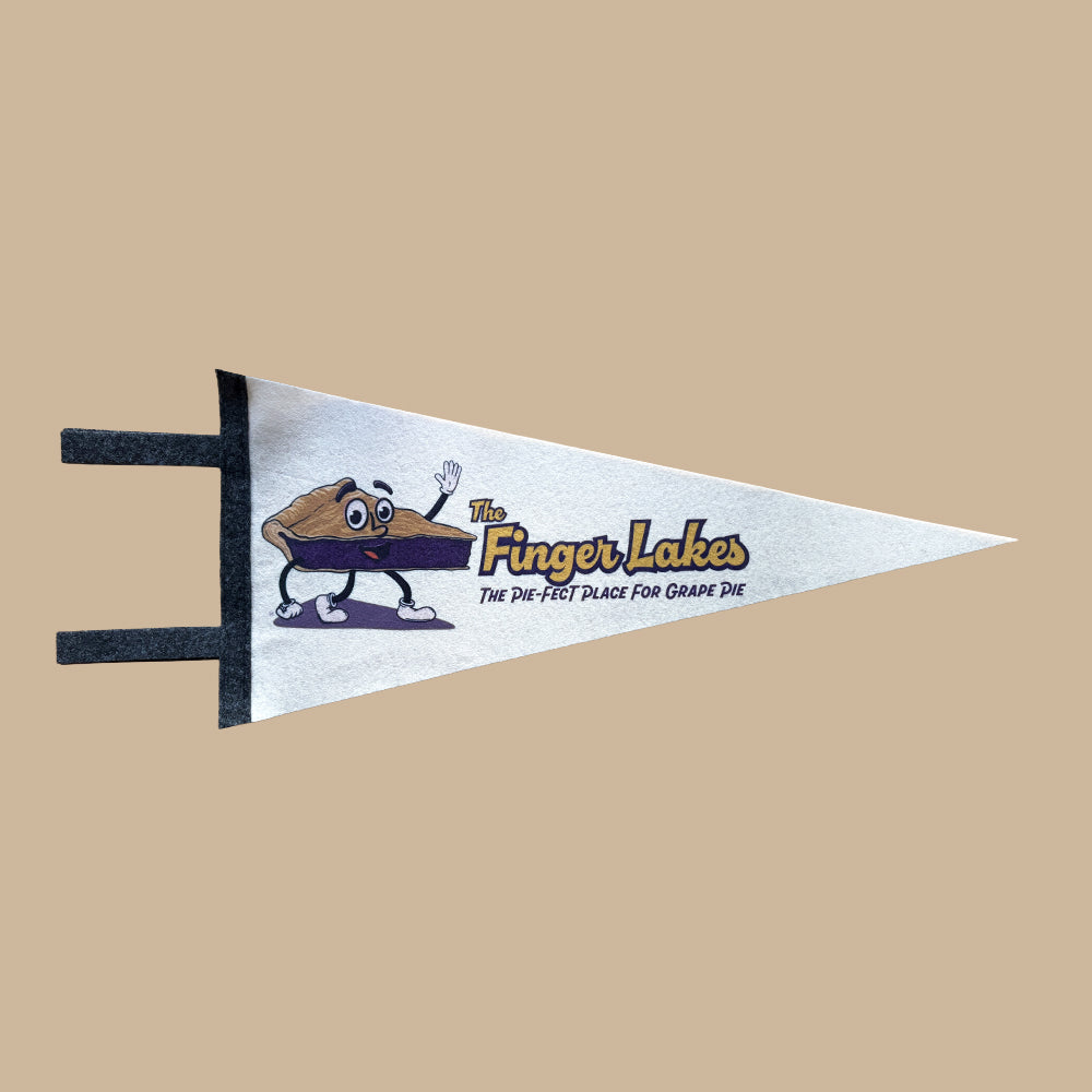 Finger Lakes Grape Pie Themed Pennant - Fun Home and Wall Decor