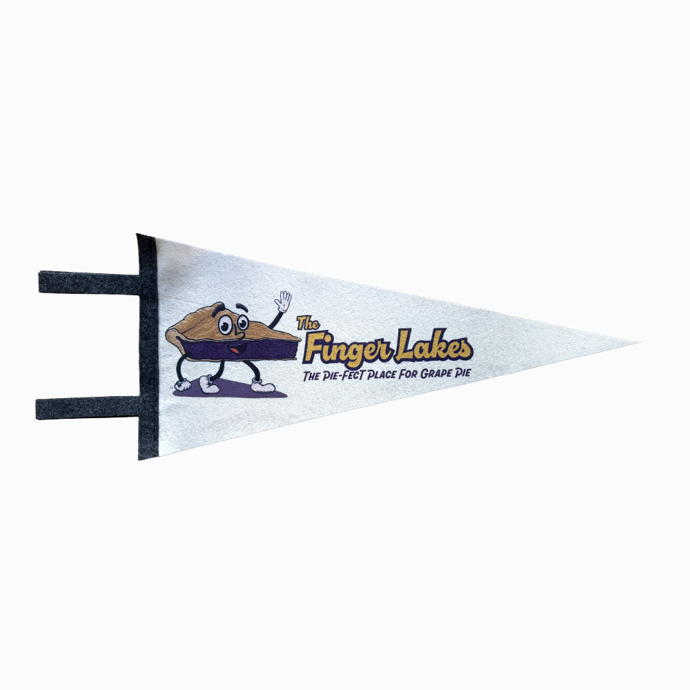 Finger Lakes Grape Pie Themed Pennant - Fun Home and Wall Decor