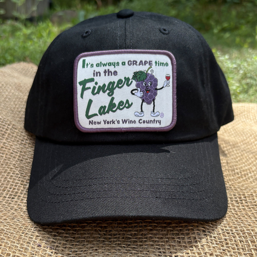 Finger Lakes Wine Themed Low-Profile Cotton Twill Hat