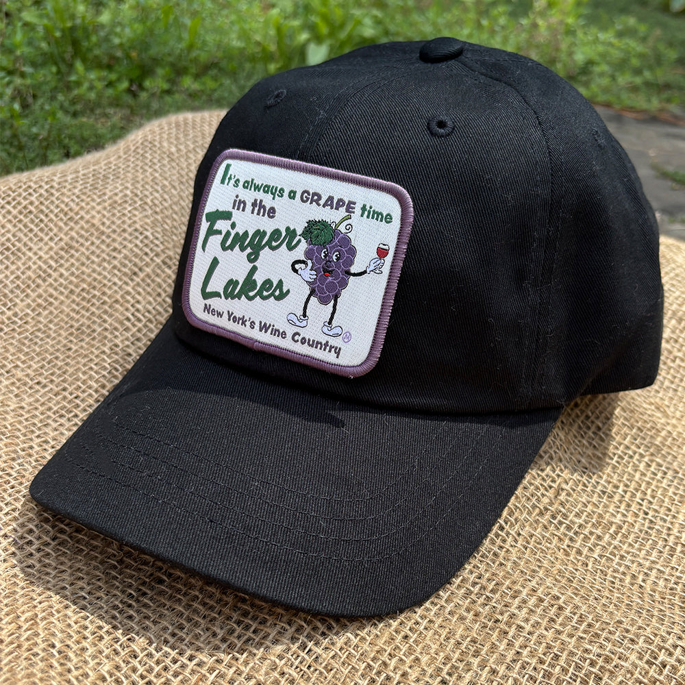 Finger Lakes Wine Themed Low-Profile Cotton Twill Hat