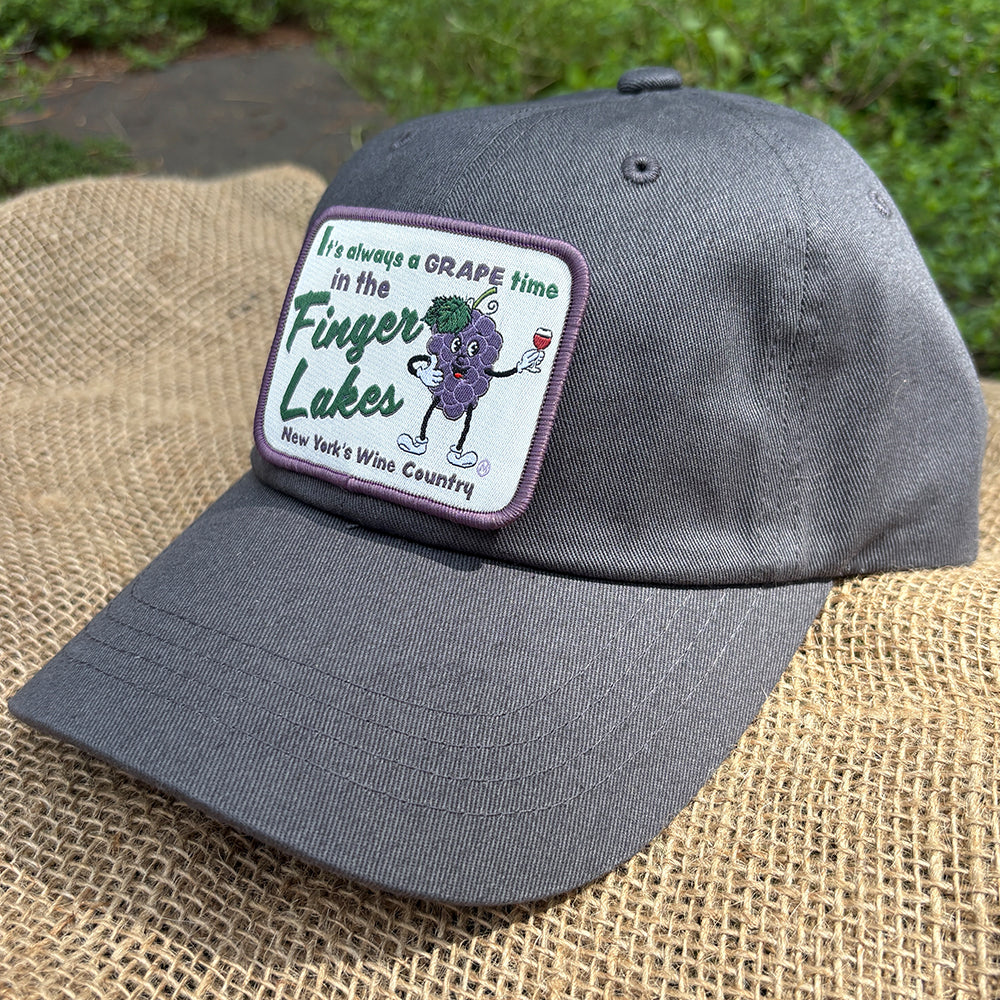 Finger Lakes Wine Themed Low-Profile Cotton Twill Hat