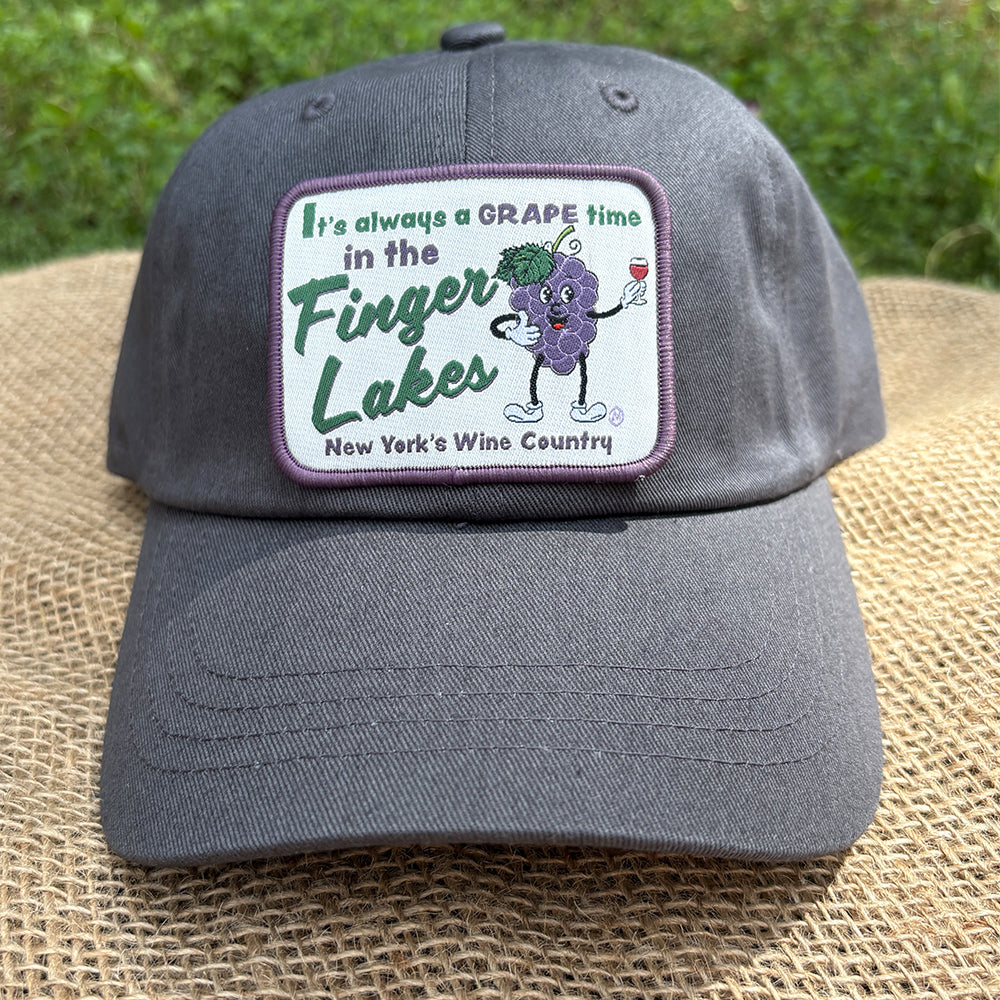 Finger Lakes Wine Themed Low-Profile Cotton Twill Hat