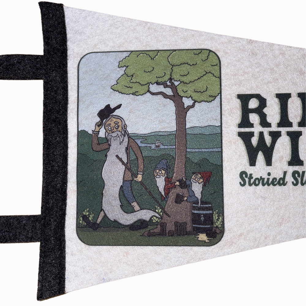 Rip Van Winkle Catskill Mountains Pennant - Hudson Valley Literary Legend