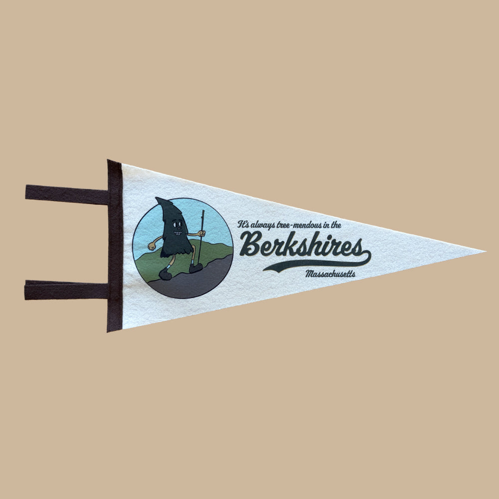 Berkshires Pennant - Hiking Themed Retro Berkshires MA Gift and Souvenir