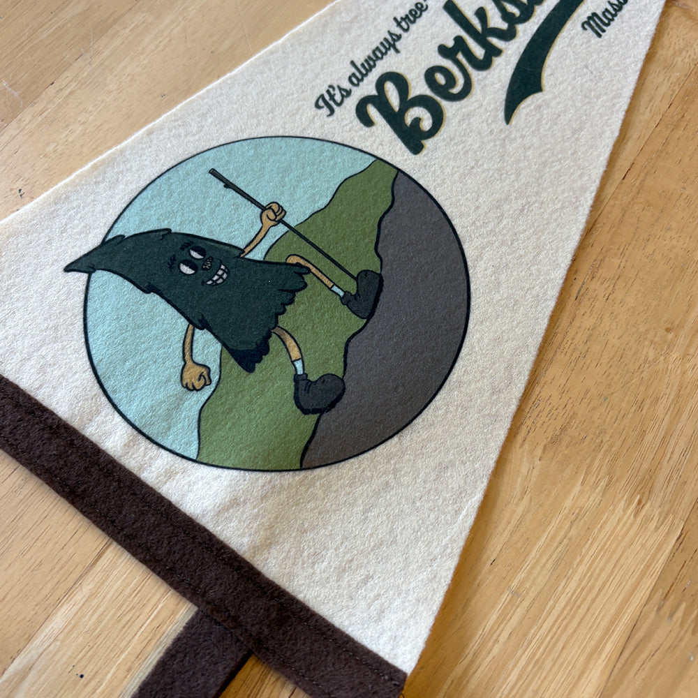 Berkshires Pennant - Hiking Themed Retro Berkshires MA Gift and Souvenir