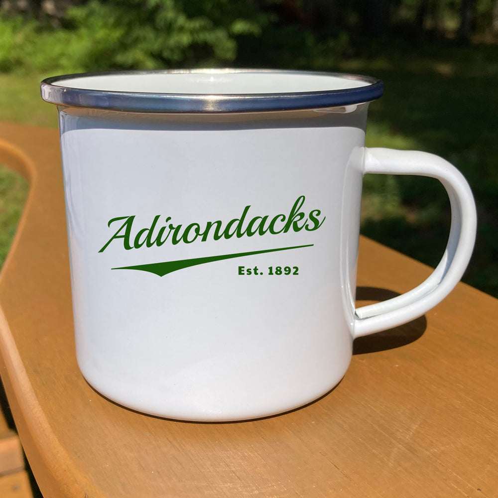 Adirondacks Classic Logo 12 oz. Stainless Steel Enamel Camp Mug