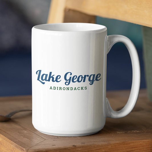 Lake George Script Ceramic Mug 15 oz.