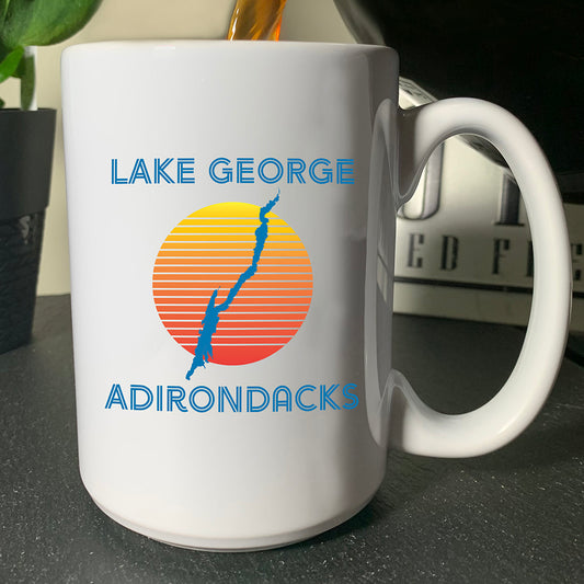 15 oz. Retro Lake George Adirondack Ceramic Mug