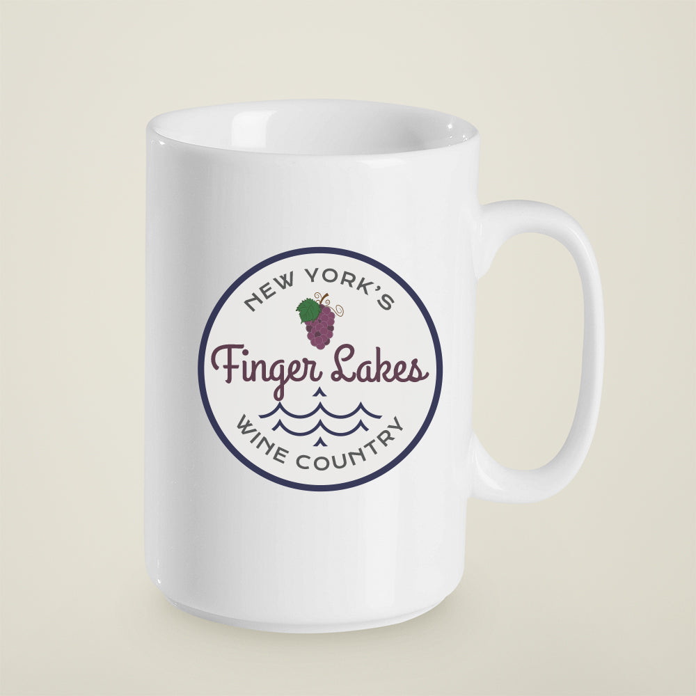 The Finger Lakes Nautical Themed 15 Ounce Ceramic Mug