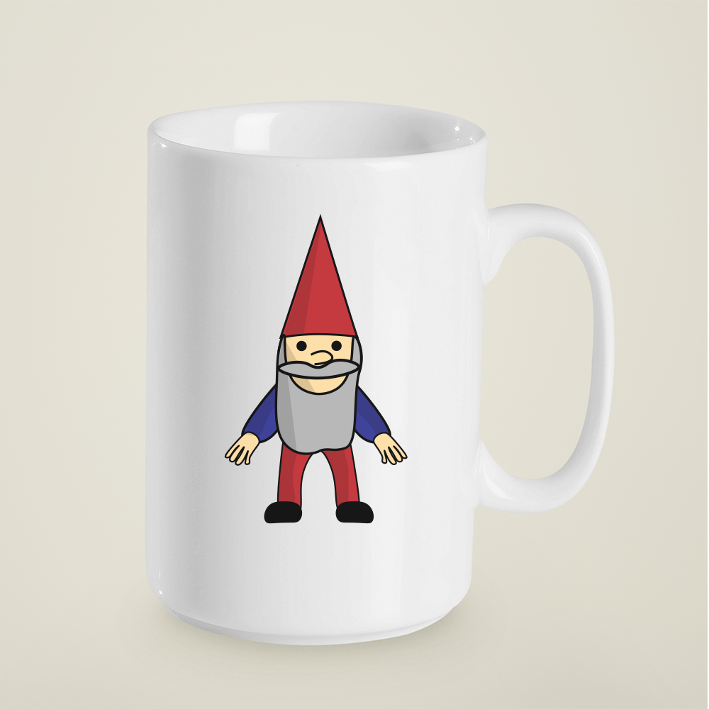 15 oz. Garden Gnome Themed Mug