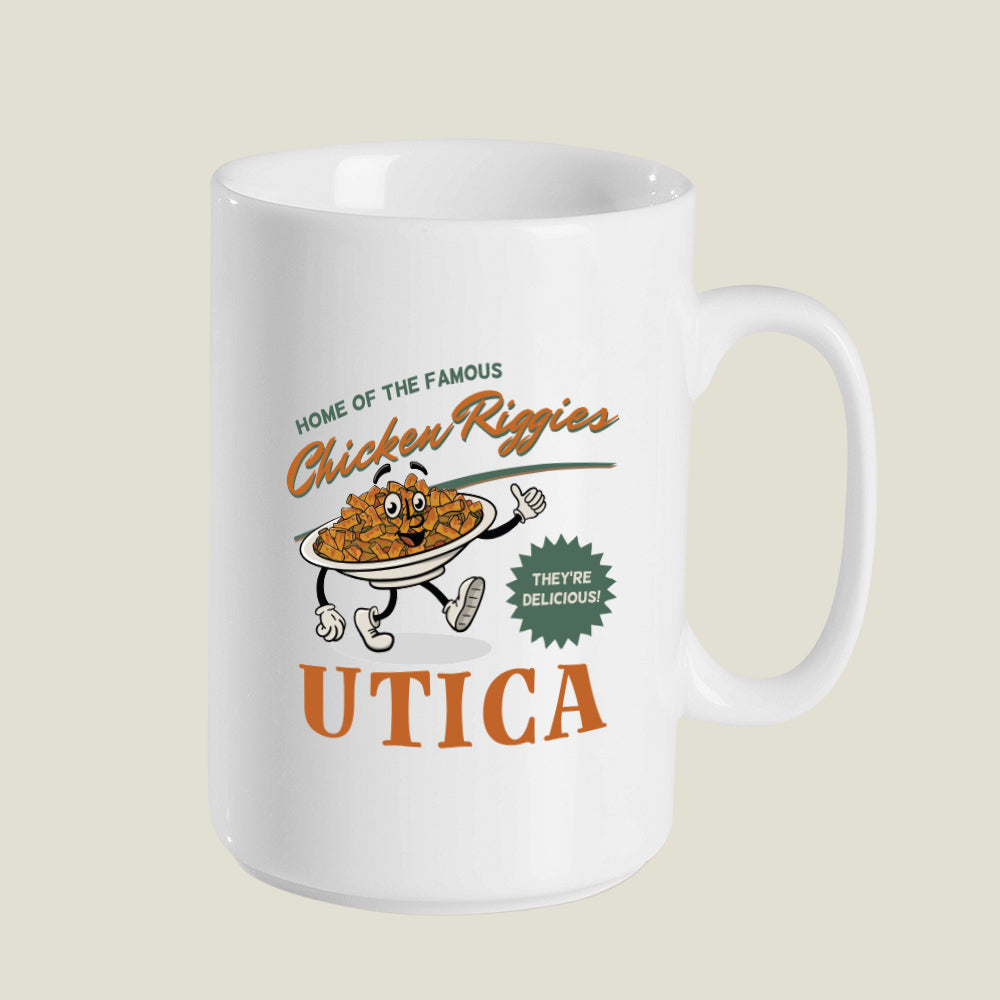 15 oz. Utica Chicken Riggies Ceramic Mug - Original Character - Fun Gift Idea