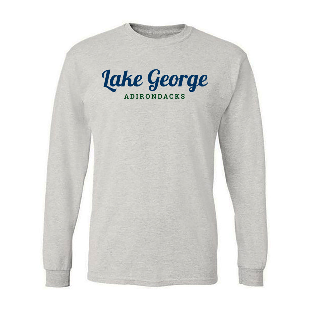 Lake George Classic Script Logo Long Sleeve Graphic Tee Shirt