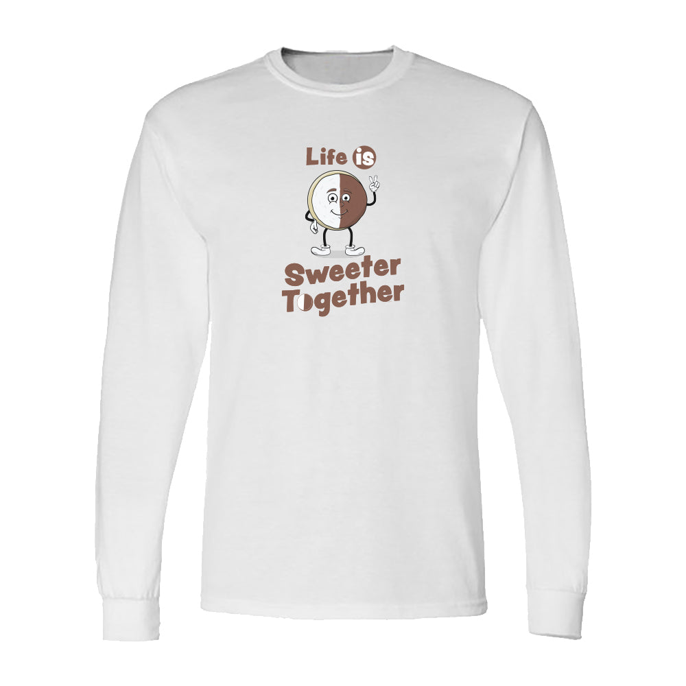Halfmoon Cookie Upstate NY Long Sleeve Tee Shirt Retro Illustration Vintage Style Print