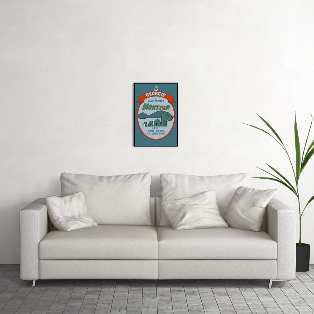 Lake George Lake Monster Georgie Cryptid Upstate NY Fun Cartoon Print