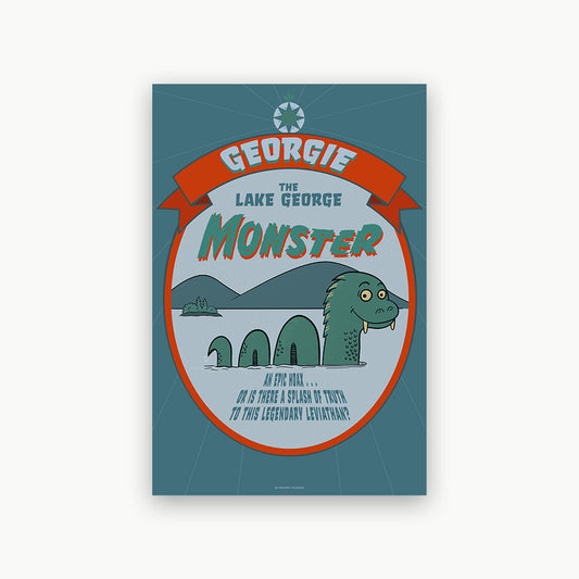 Lake George Lake Monster Georgie Cryptid Upstate NY Fun Cartoon Print
