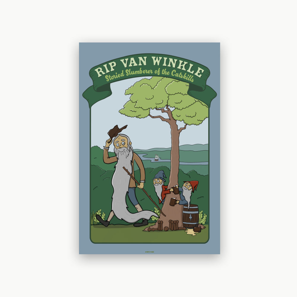Rip Van Winkle Legend Print - The Catskills - Washington Irving