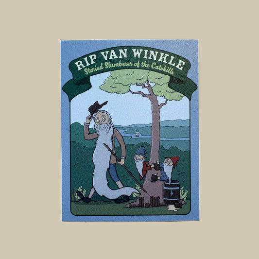 Rip Van Winkle Sticker - Catskills New York Legend - Washington Irving