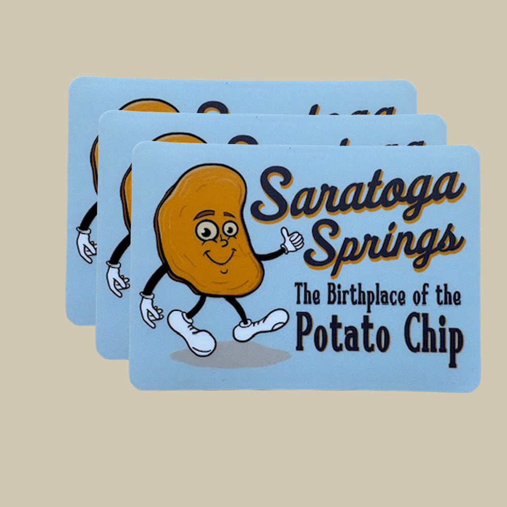 Saratoga Springs New York Potato Chip Sticker