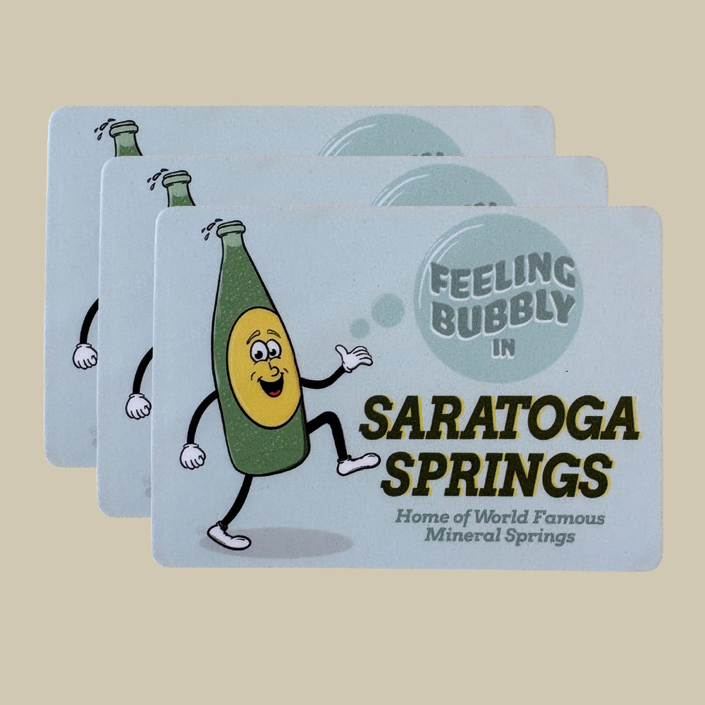 Saratoga Springs Mineral Springs Sticker - Saratoga NY Gift Idea