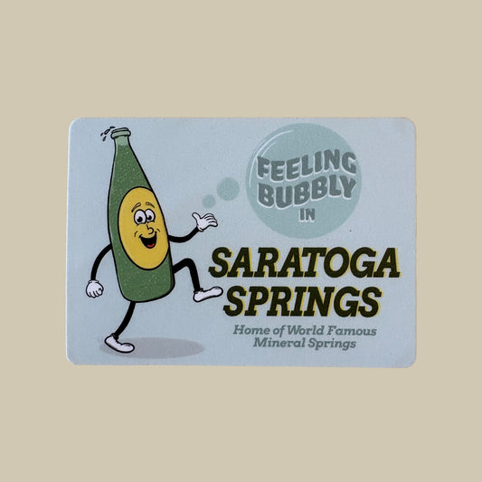 Saratoga Springs Mineral Springs Sticker - Saratoga NY Gift Idea