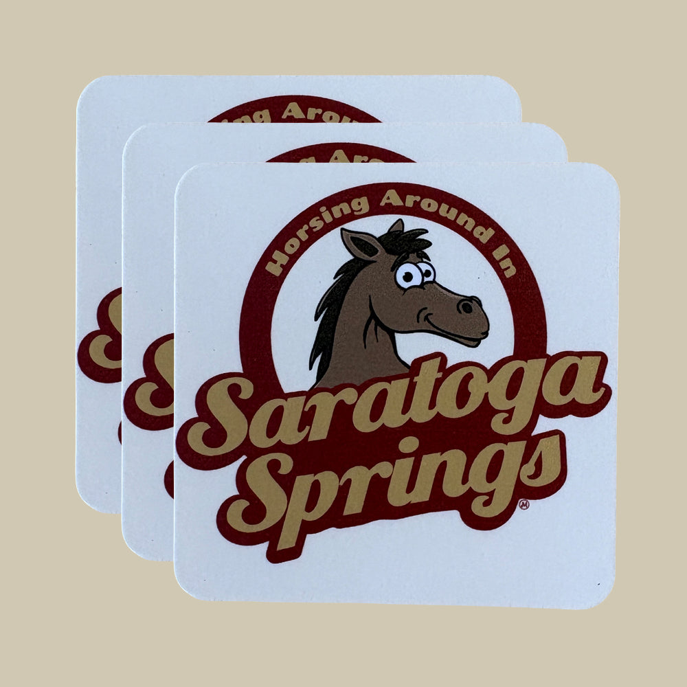 Saratoga Springs Horse-Themed Sticker - Saratoga NY Gift Idea