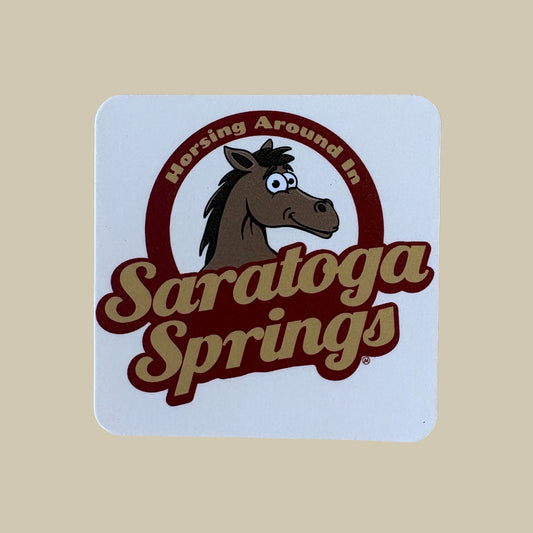 Saratoga Springs Horse-Themed Sticker - Saratoga NY Gift Idea