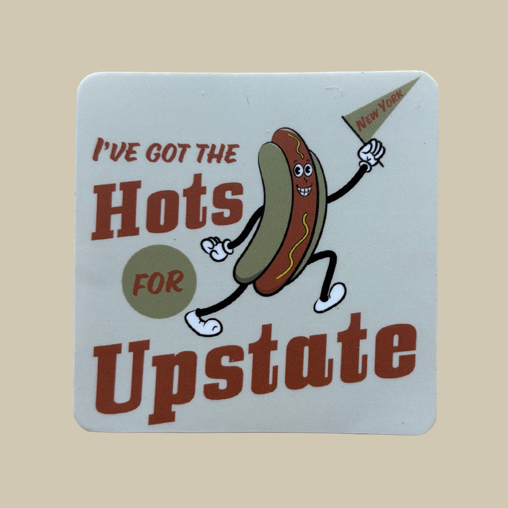 Upstate New York Hots Sticker - Fun Retro Sticker