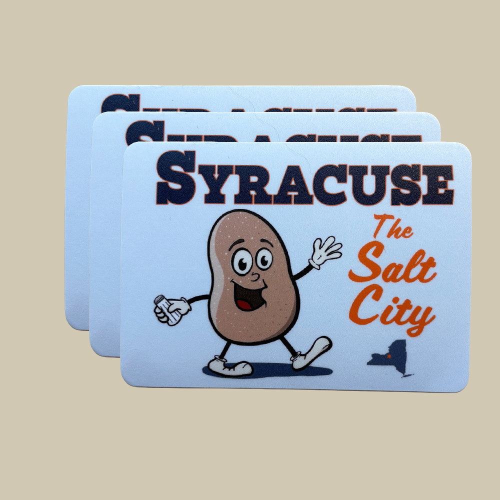 Syracuse NY Salt City Sticker - Fun Retro Salt Potato Sticker
