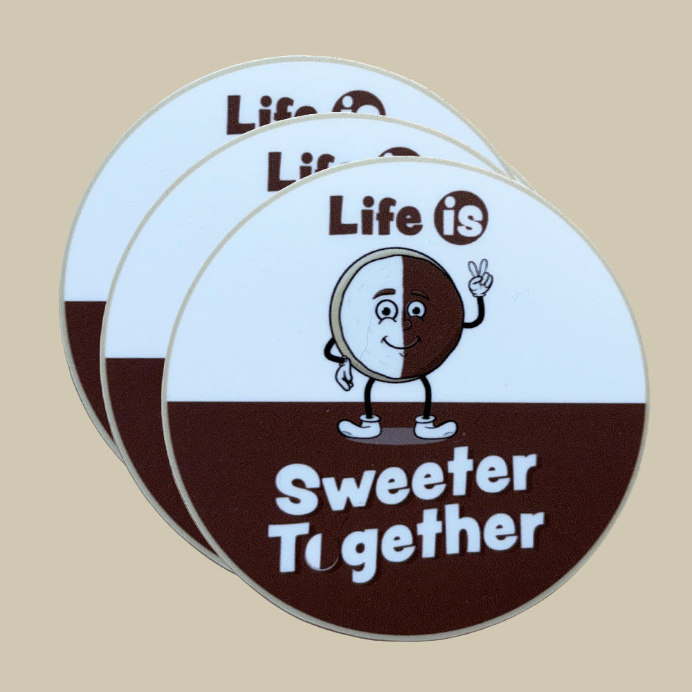 Upstate New York Halfmoon Cookie Sweeter Together Sticker