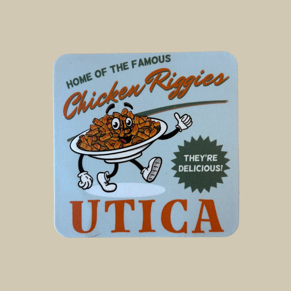 Utica Foods Gift Idea - Fun Upstate New York Food Themed Sticker Set - 6 Stickers