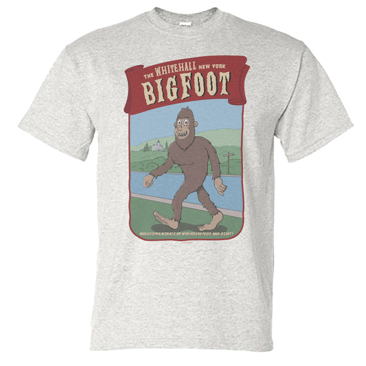 Bigfoot of Whitehall New York T-Shirt Unisex Vintage-Style Print Short Sleeve Tee