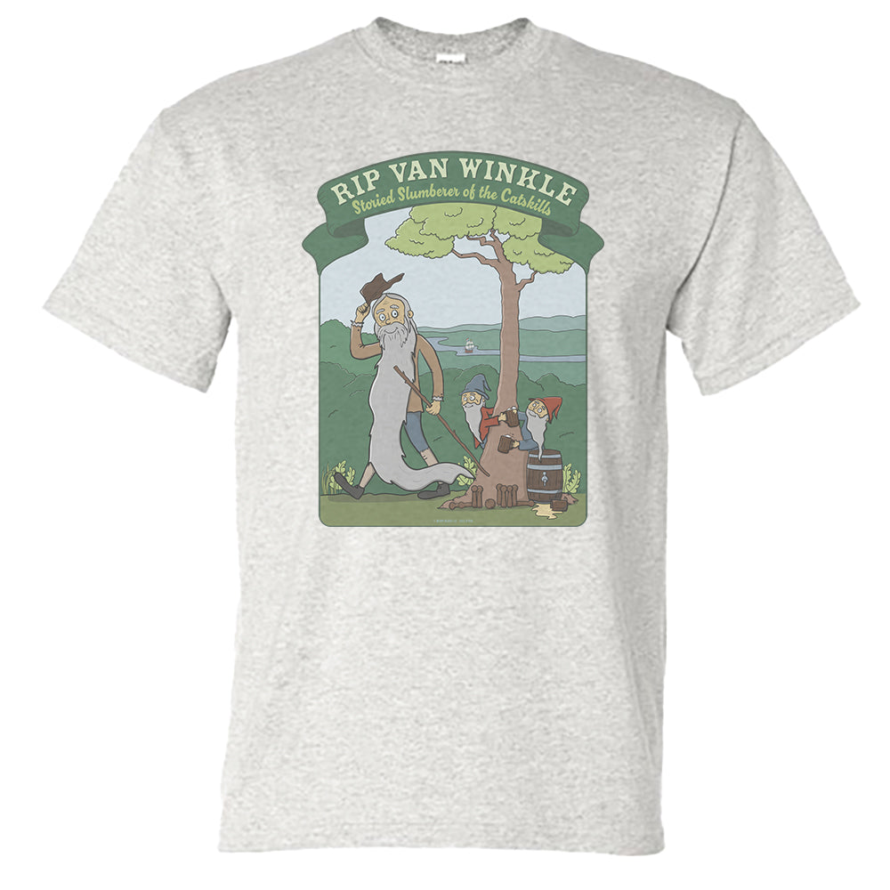 Rip Van Winkle Catskills T-Shirt Unisex Vintage-Style Print Short Sleeve Tee