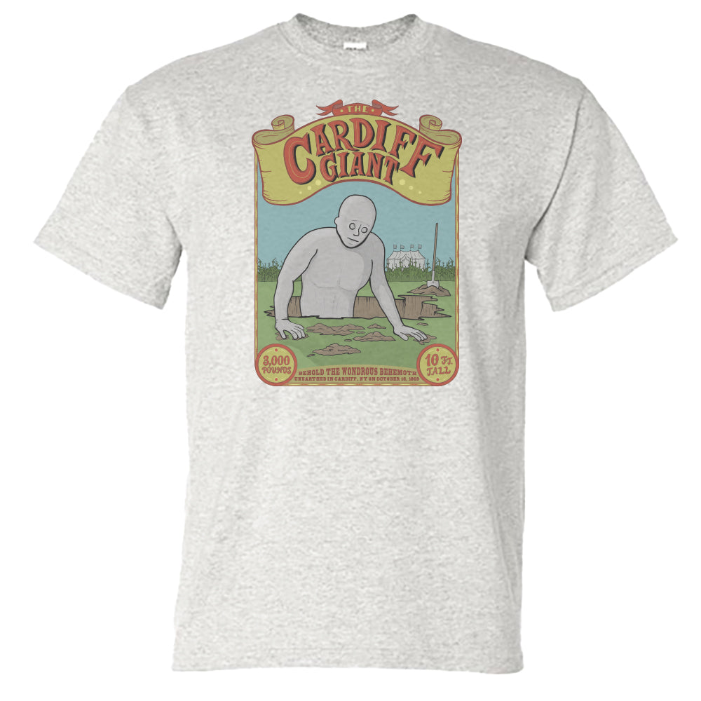 Cardiff Giant Legend NY T-Shirt Unisex Vintage-Style Print - Upstate NY Lore