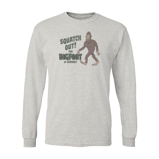 Bigfoot in Vermont Cryptid Long Sleeve Tee Shirt - Sasquatch Gift and Souvenir