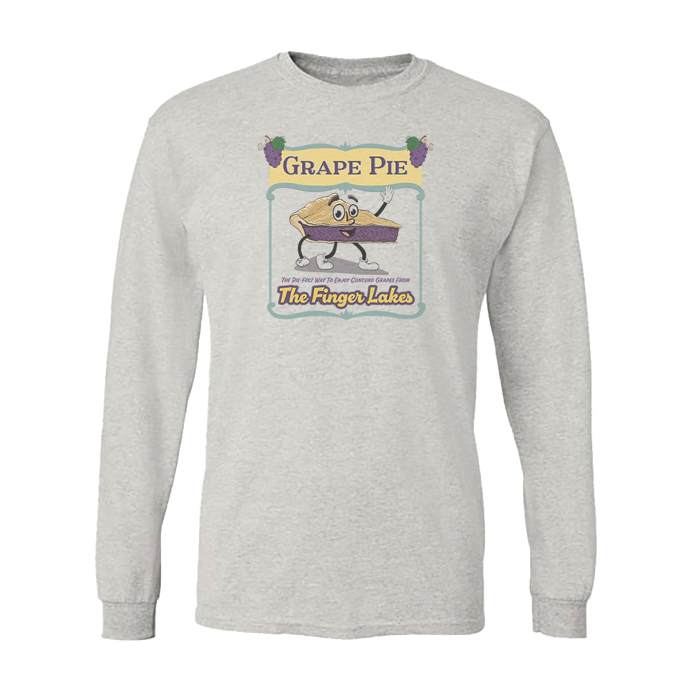 Finger Lakes Grape Pie - Long Sleeve Tee Shirt - Fun Upstate NY Gift Idea