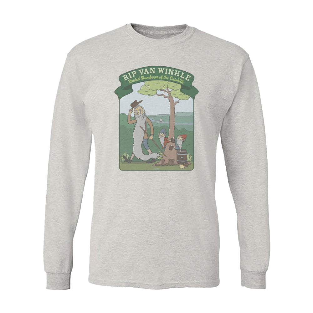 Catskills Rip Van Winkle Legend Long Sleeve Tee Shirt - Hudson Valley Lore