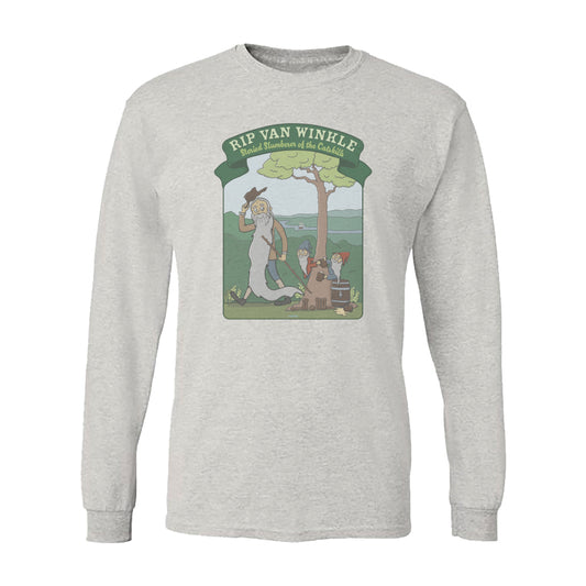 Catskills Rip Van Winkle Legend Long Sleeve Tee Shirt - Hudson Valley Lore