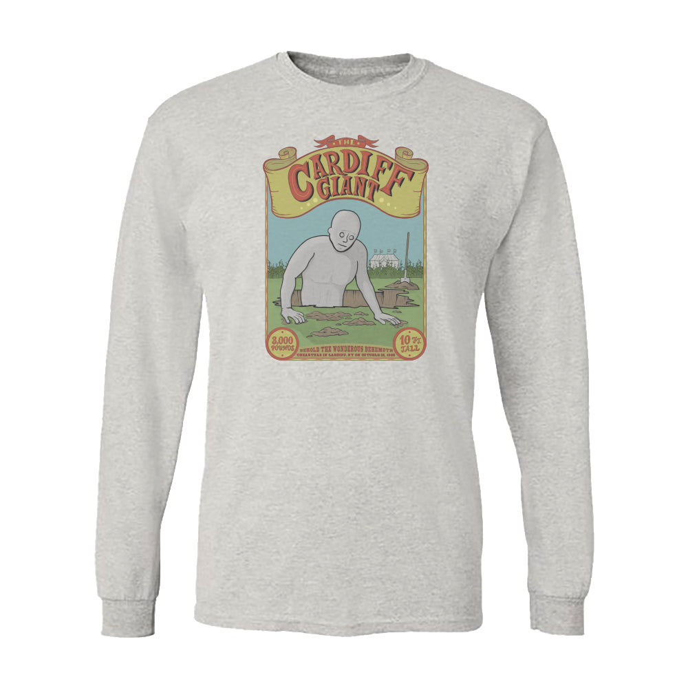 Cardiff Giant Upstate NY Lore Long Sleeve Tee Shirt - Fun History Souvenir