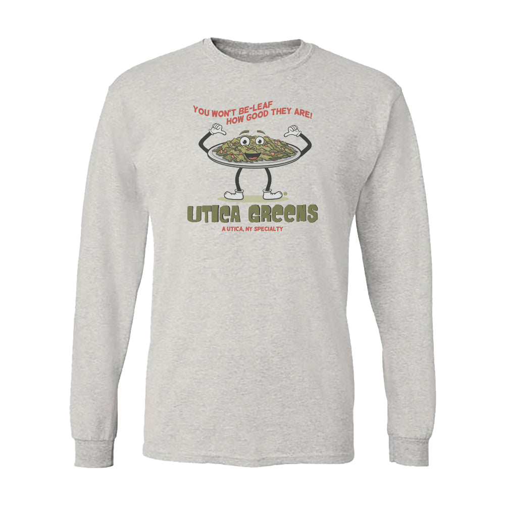 Utica Greens - Long Sleeve Tee Shirt - Fun Upstate NY Gift and Souvenir Idea