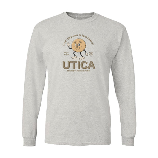 Utica Pusties Long Sleeve Tee Shirt With Fun Retro Illustration